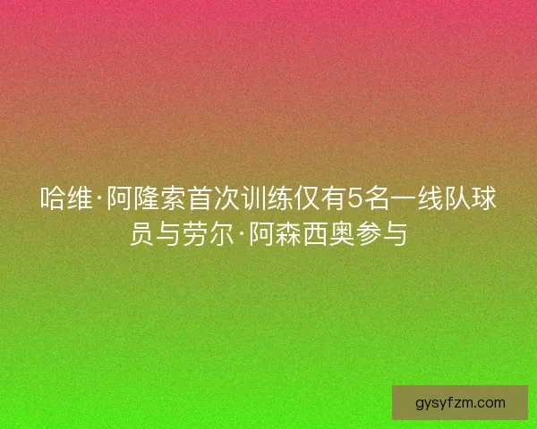 哈维·阿隆索首次训练仅有5名一线队球员与劳尔·阿森西奥参与